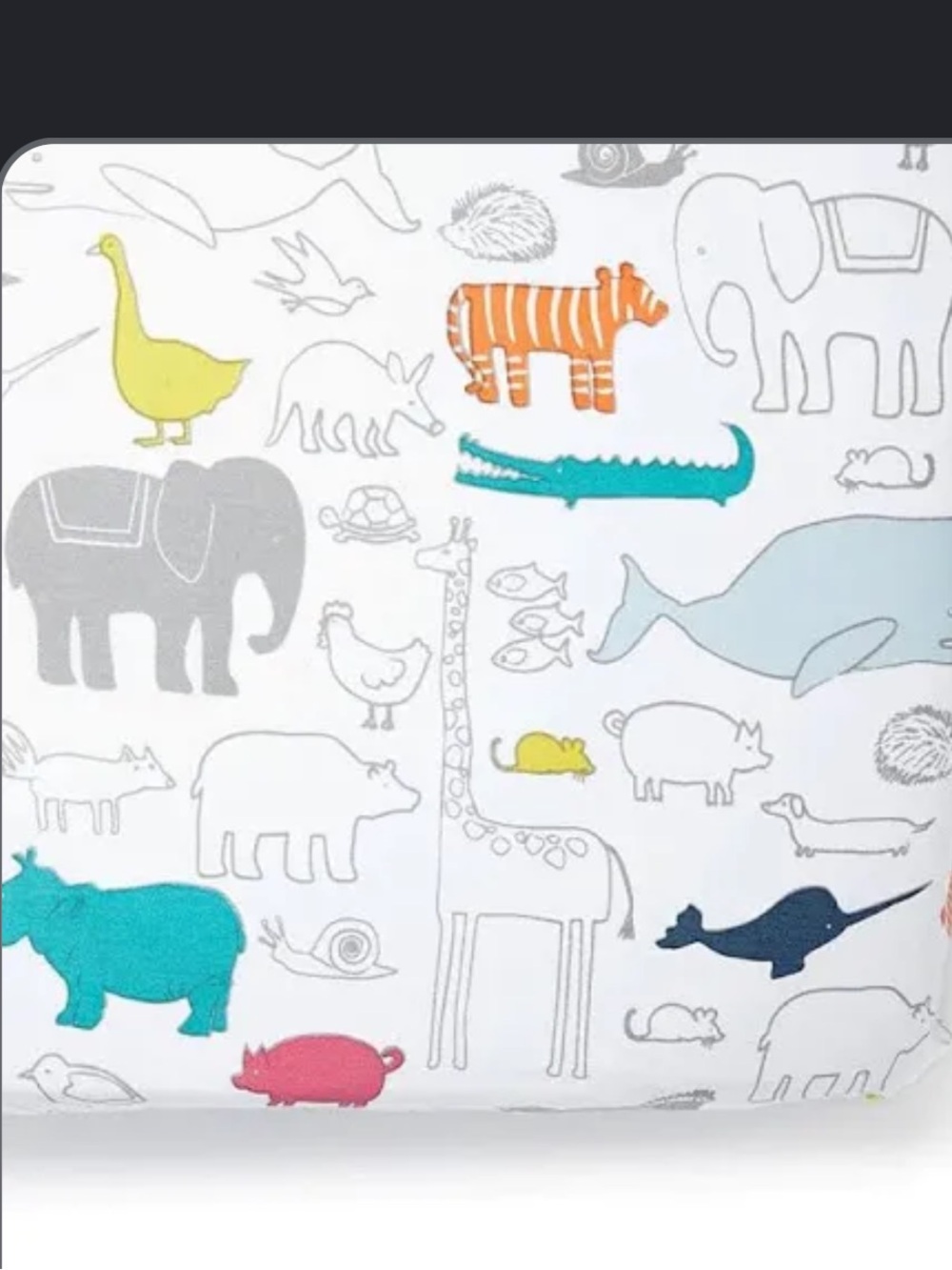 Pehr organic animal crib sheet